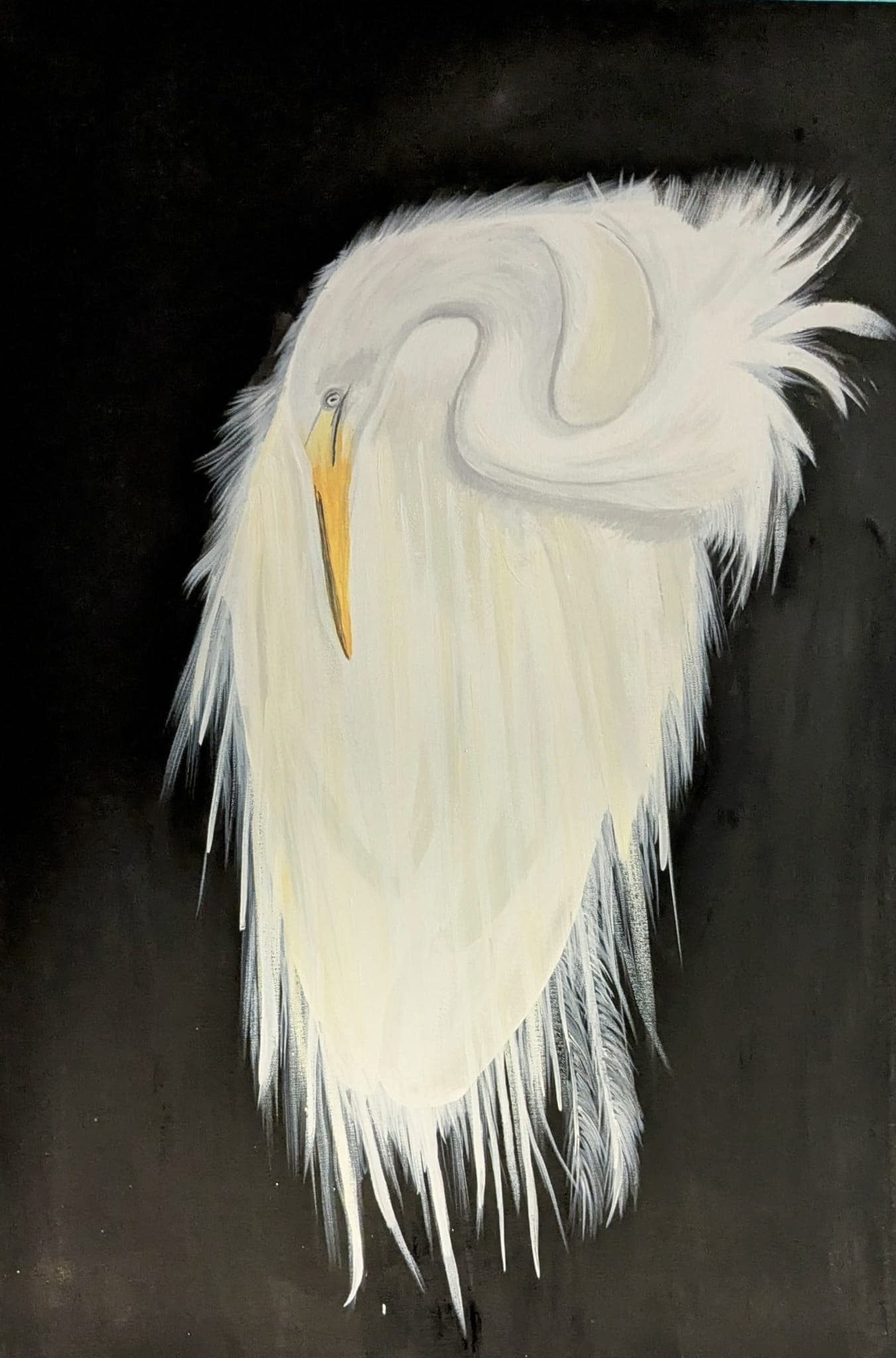 Great White Heron, painting by Carol Tessier