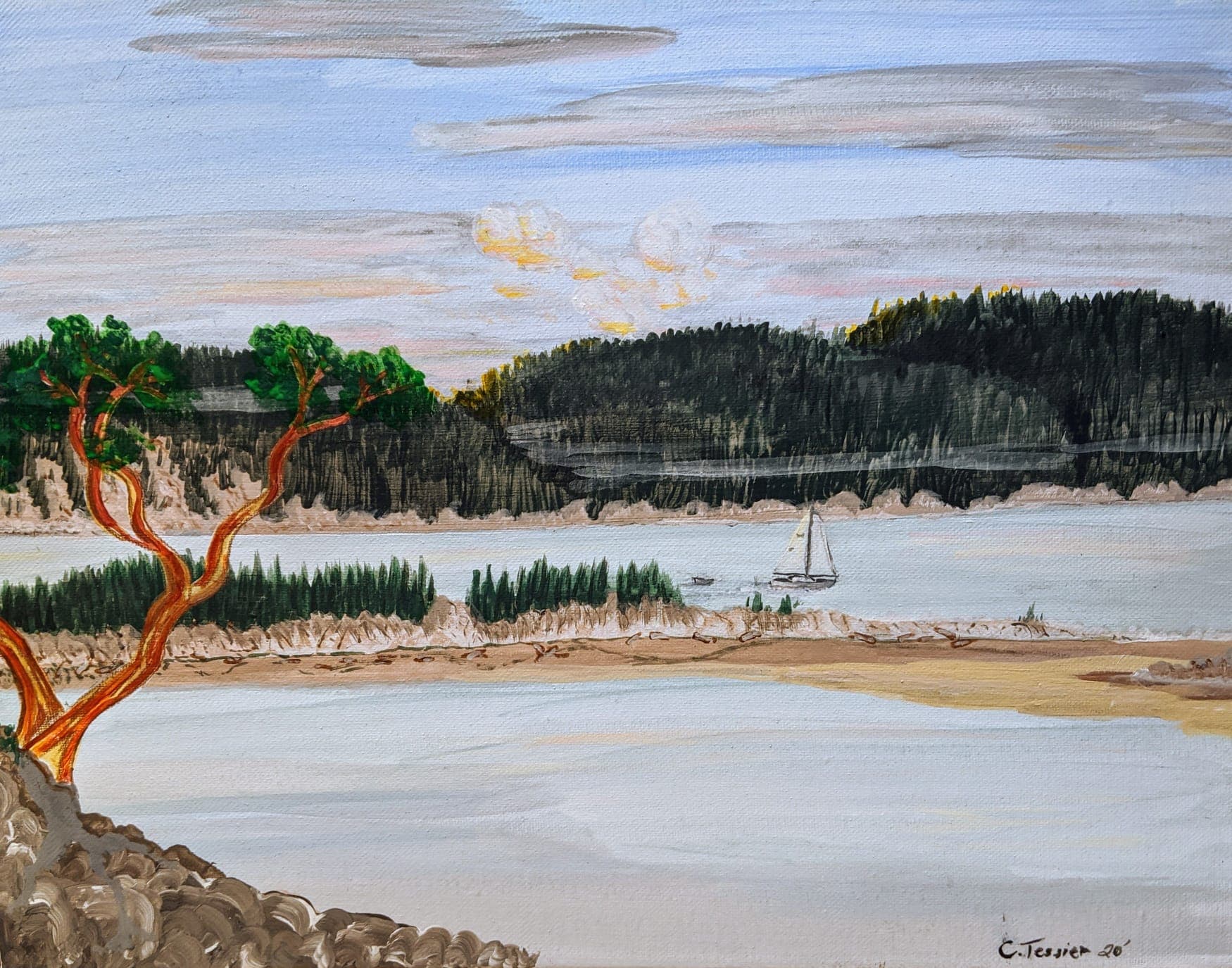 Heading Out, Oak Bay, BC, painting by Carol Tessier