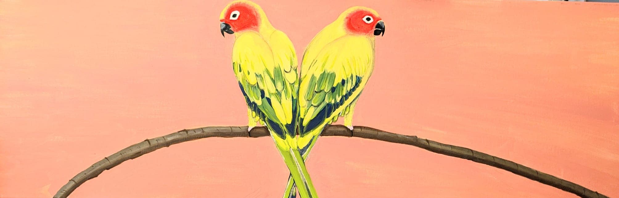 Love Birds, painting by Carol Tessier